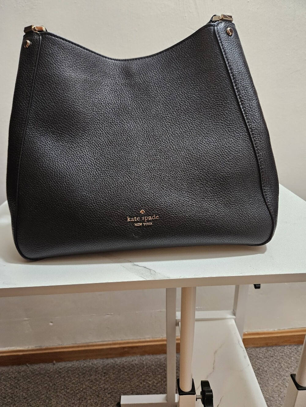 kate spade Black Pebbled Leather Shoulder Tote. EC - Picture 8 of 8